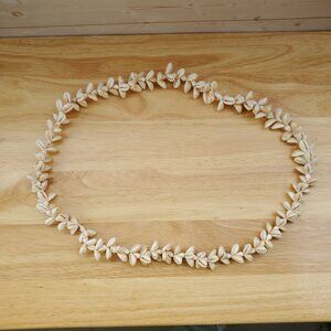 Vintage Traditional Hawaiian Cowrie Shell Lei Hand Tied Necklace Natural MCM